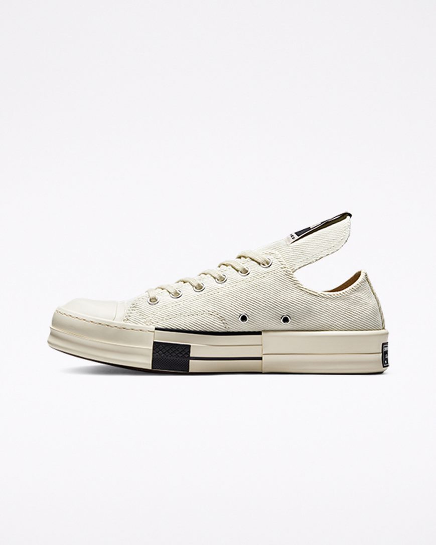 White / Black Converse x DRKSHDW DRKSTAR Chuck 70 Women's Low Top Shoes | US5K94LI7