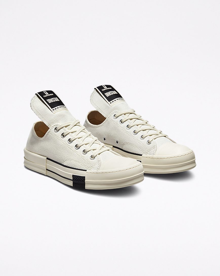 White / Black Converse x DRKSHDW DRKSTAR Chuck 70 Women's Low Top Shoes | US5K94LI7