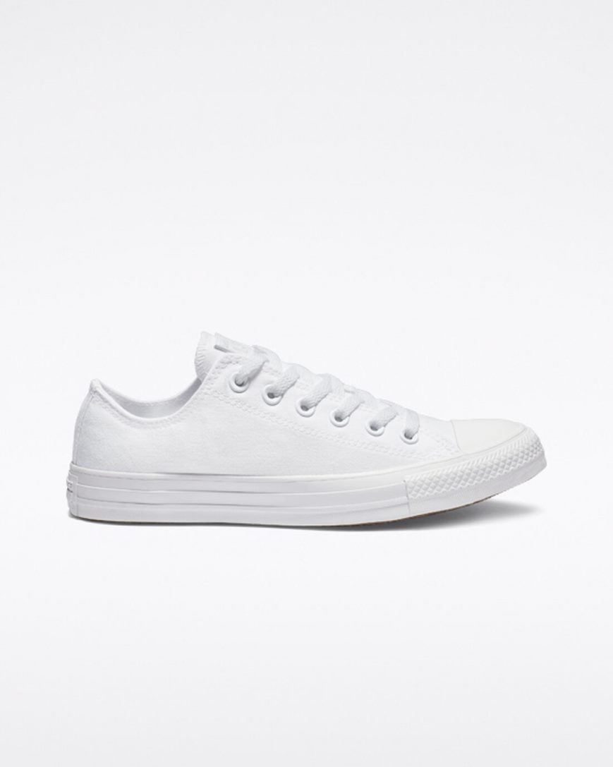 White Converse Chuck Taylor All Star Classic Men\'s Low Top Shoes | AV493I758