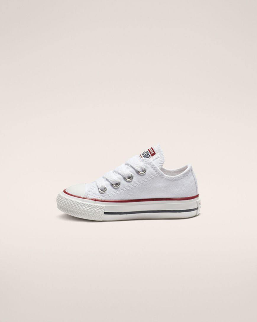 White Converse Chuck Taylor All Star Classic Boys' Low Top Shoes | FH3LK94I5