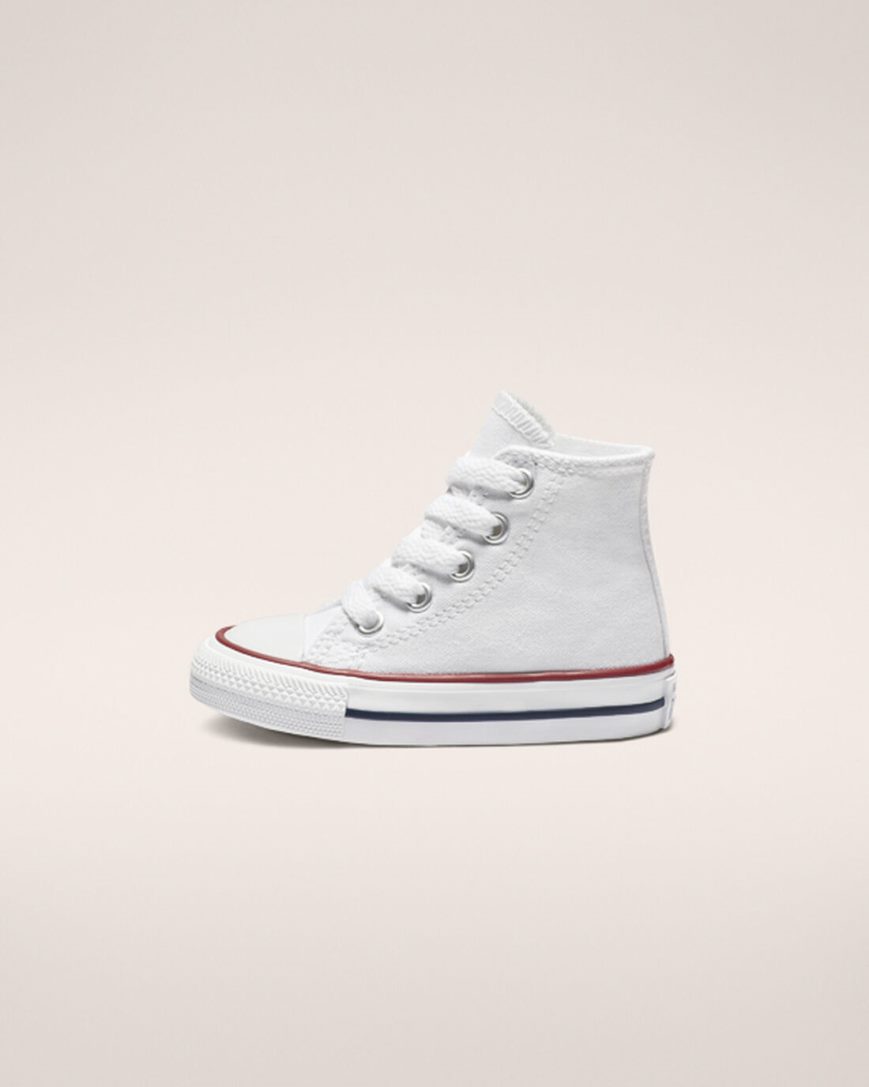 White Converse Chuck Taylor All Star Classic Girls' High Top Shoes | FUL145739