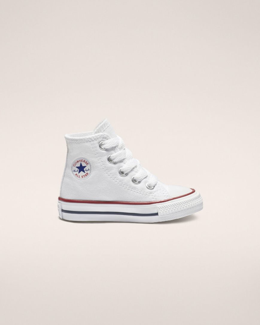 White Converse Chuck Taylor All Star Classic Girls\' High Top Shoes | FUL145739