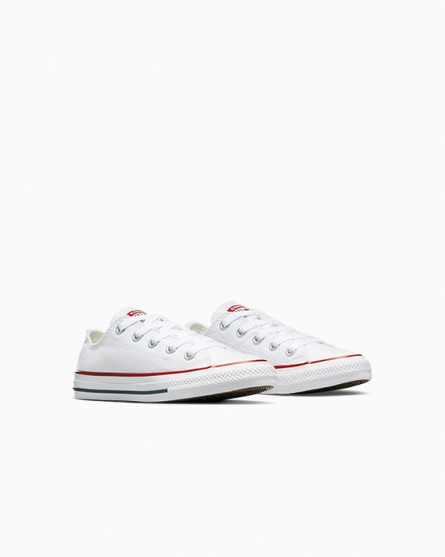 White Converse Chuck Taylor All Star Classic Girls' Low Top Shoes | GJ9LI3854