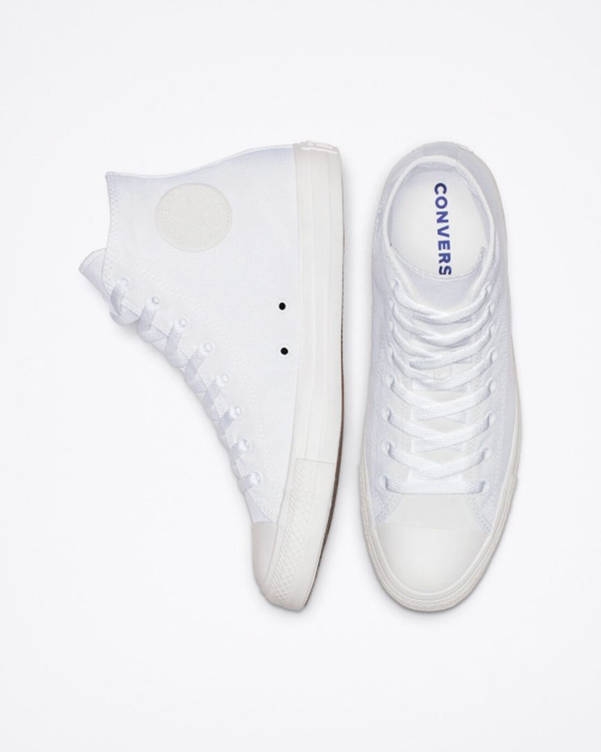 White Converse Chuck Taylor All Star Classic Women's High Top Shoes | PLIL31584