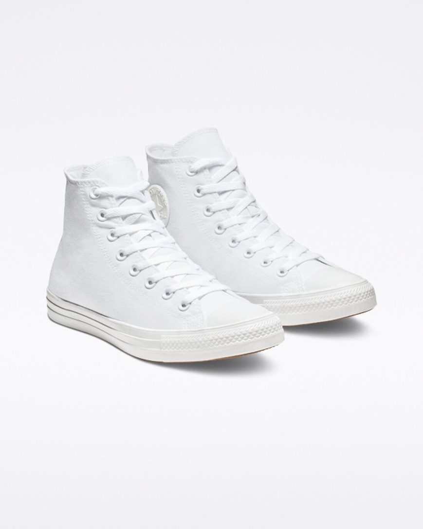 White Converse Chuck Taylor All Star Classic Women's High Top Shoes | PLIL31584