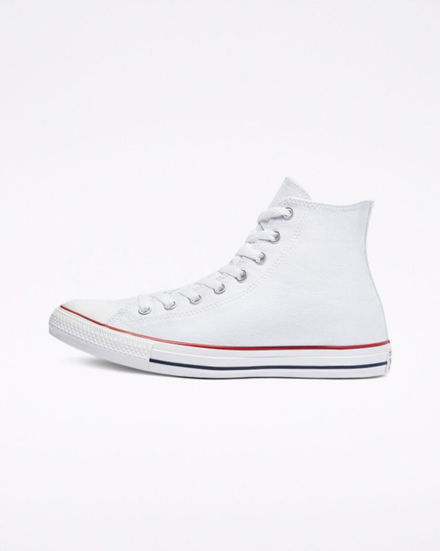 White Converse Chuck Taylor All Star Classic Men's High Top Shoes | QUL7K4935