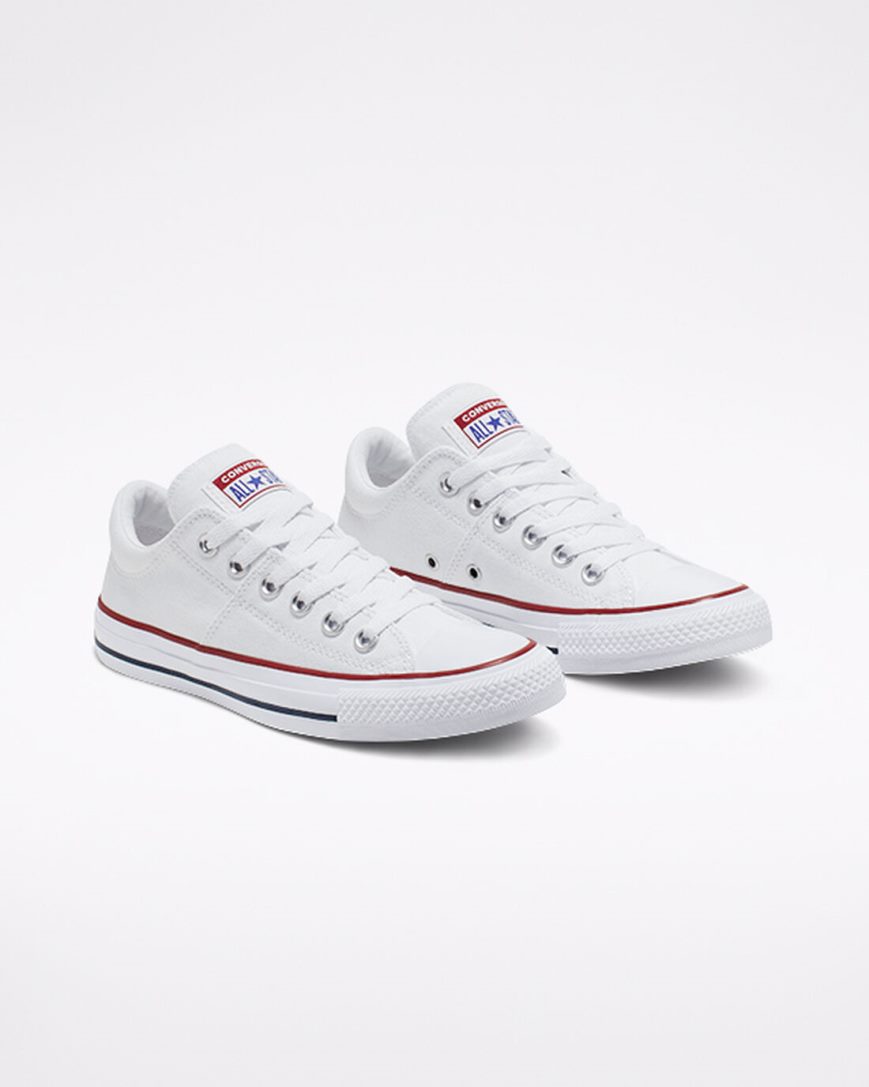 White Converse Chuck Taylor All Star Madison Women's Low Top Shoes | PB7L51839