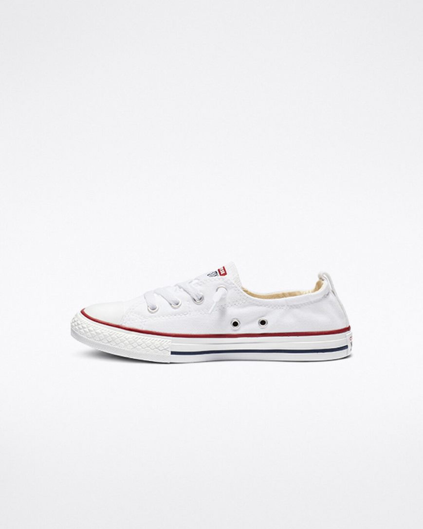 White Converse Chuck Taylor All Star Shoreline Girls' Slip On Shoes | AR78I5L34