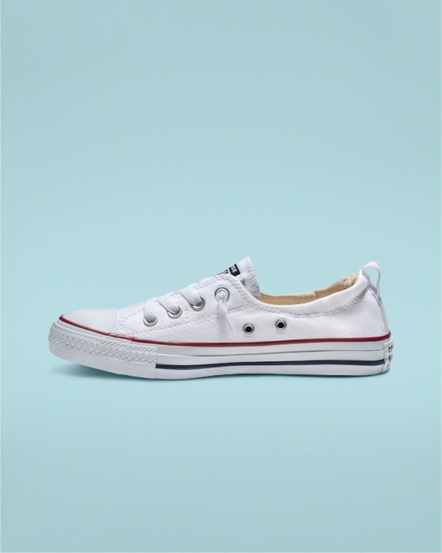 White Converse Chuck Taylor All Star Shoreline Women's Slip On Shoes | PW9K81L74