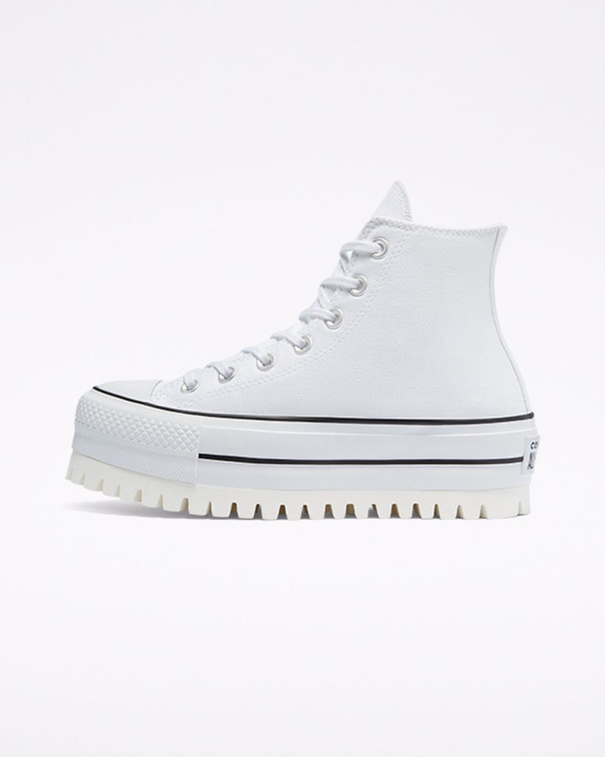 White Converse Chuck Taylor All Star Trek Men's High Top Shoes | OX974IK31