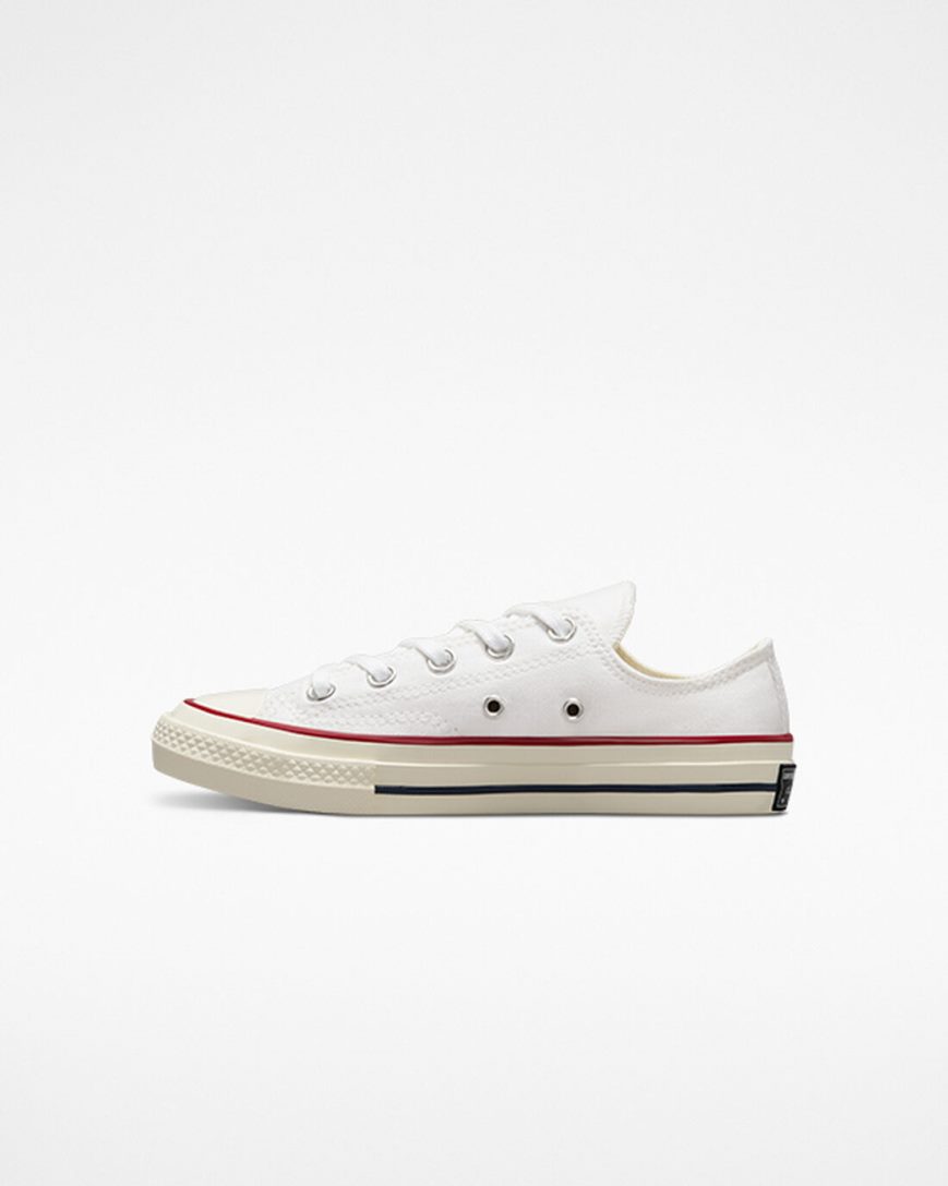 White / Dark Red Converse Chuck 70 Vintage Canvas Boys' Low Top Shoes | QR18K7L4I