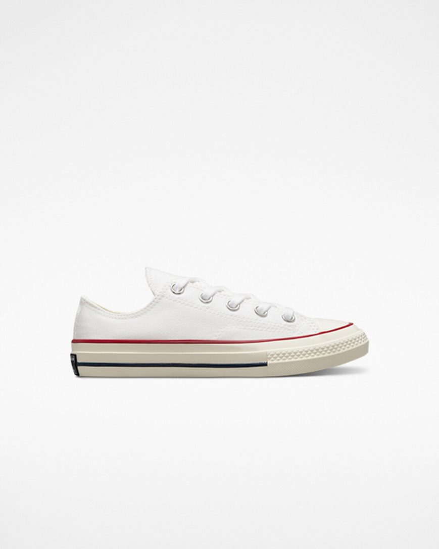 White / Dark Red Converse Chuck 70 Vintage Canvas Boys\' Low Top Shoes | QR18K7L4I