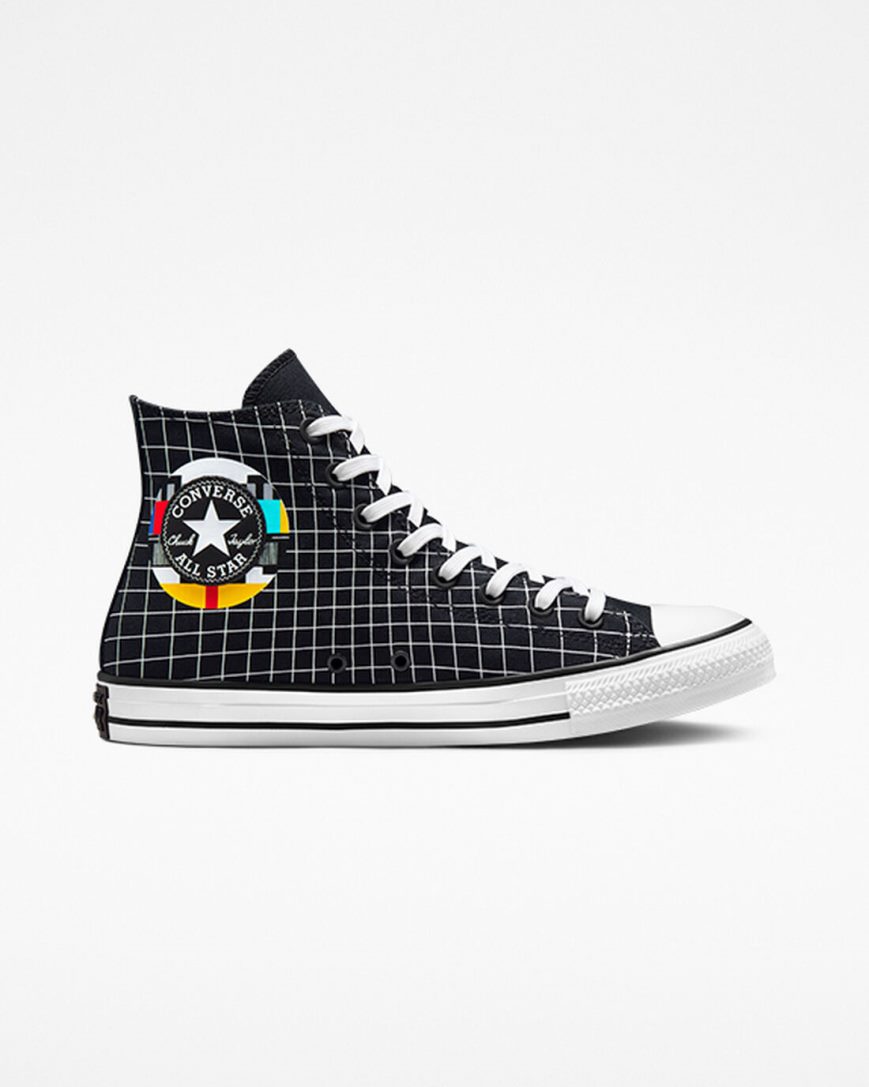 White / Multicolor / Brown Converse Chuck Taylor All Star Color Grid Women\'s High Top Shoes | QTLI841K7