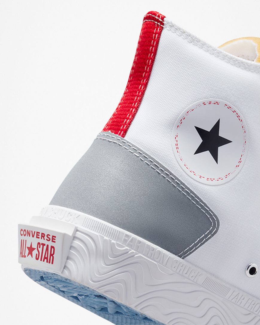 White / Red / Blue Converse Chuck Taylor Alt Star Reflective Shine Women's High Top Shoes | DA41K79L5