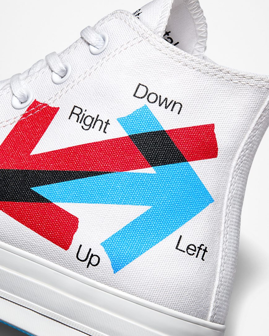 White / Red / Blue Converse x Patta x Experimental Jetset Chuck 70 Women's High Top Shoes | AK14L3I79