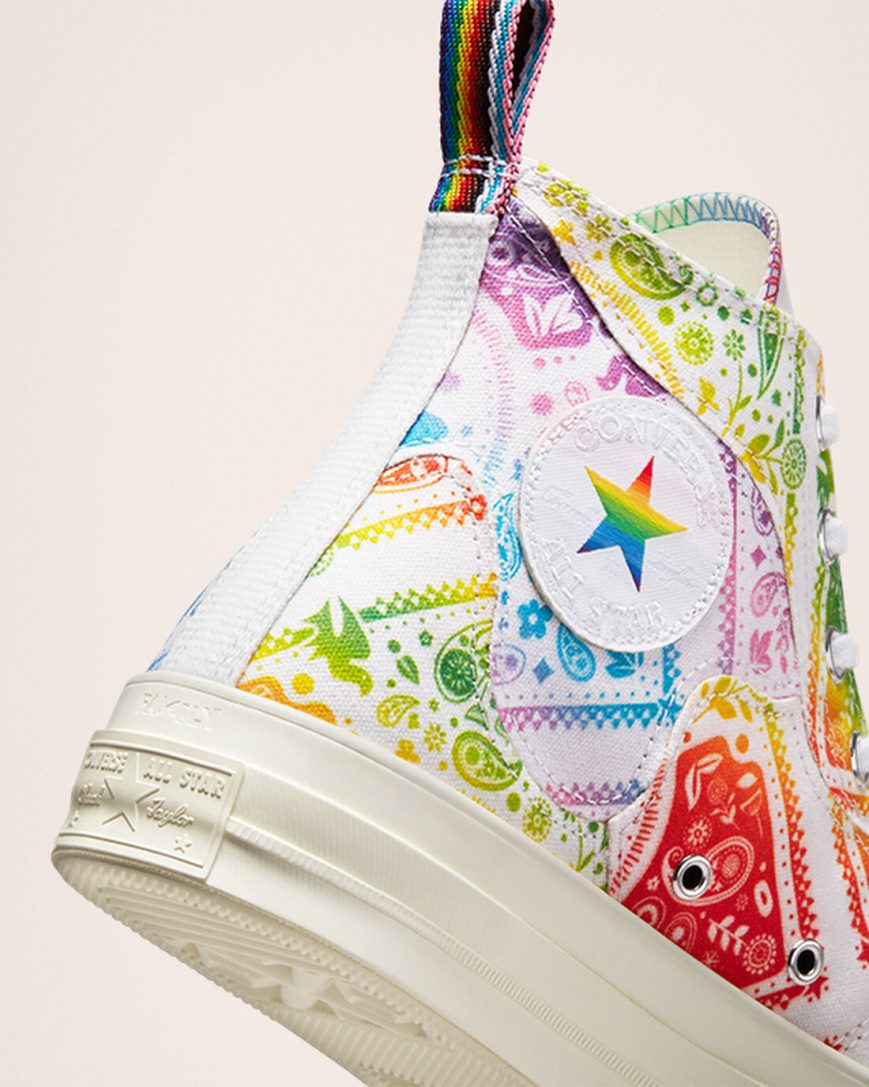 White / Red Converse Chuck 70 Pride Women's High Top Shoes | MN359L487