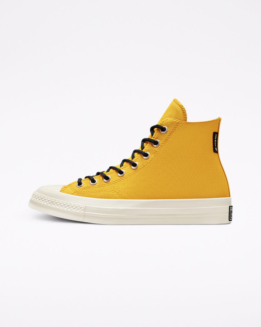 Yellow / Black Converse Engineered Optimism Chuck 70 GORE-TEX Men's High Top Shoes | BA95L378K