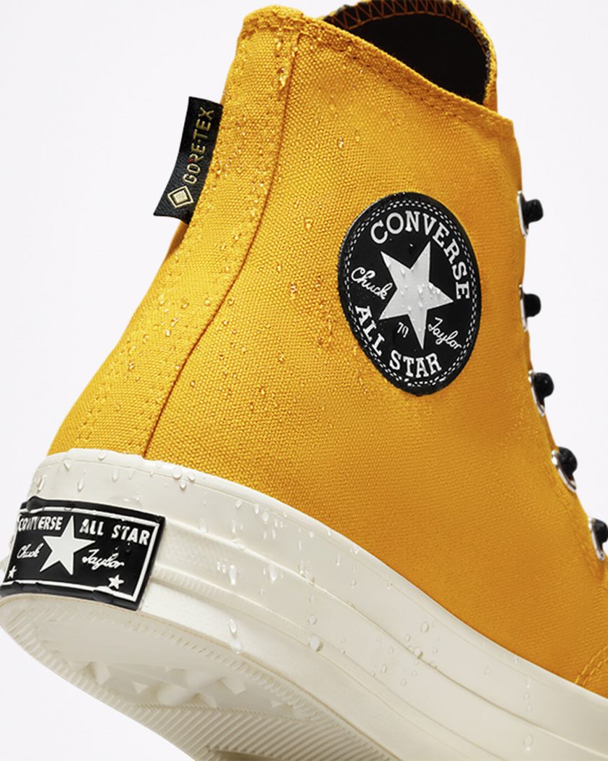 Yellow / Black Converse Engineered Optimism Chuck 70 GORE-TEX Men's High Top Shoes | BA95L378K