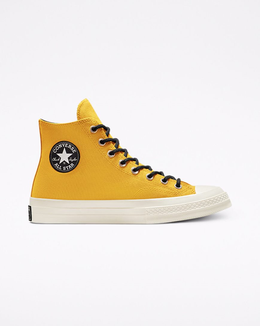 Yellow / Black Converse Engineered Optimism Chuck 70 GORE-TEX Men\'s High Top Shoes | BA95L378K