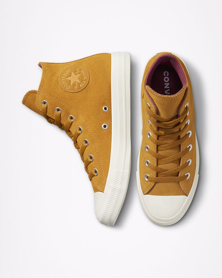 Yellow Converse Chuck Taylor All Star Classic Women's High Top Shoes | FD17L8534