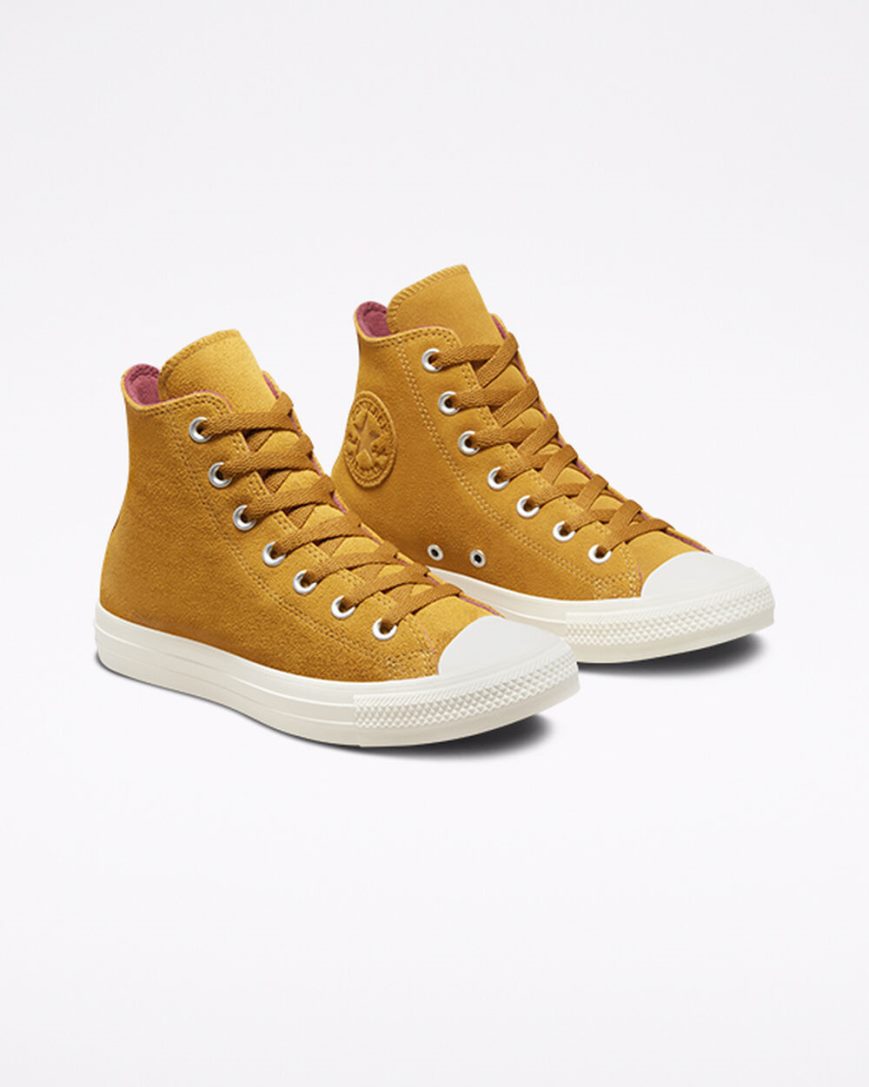 Yellow Converse Chuck Taylor All Star Classic Women's High Top Shoes | FD17L8534